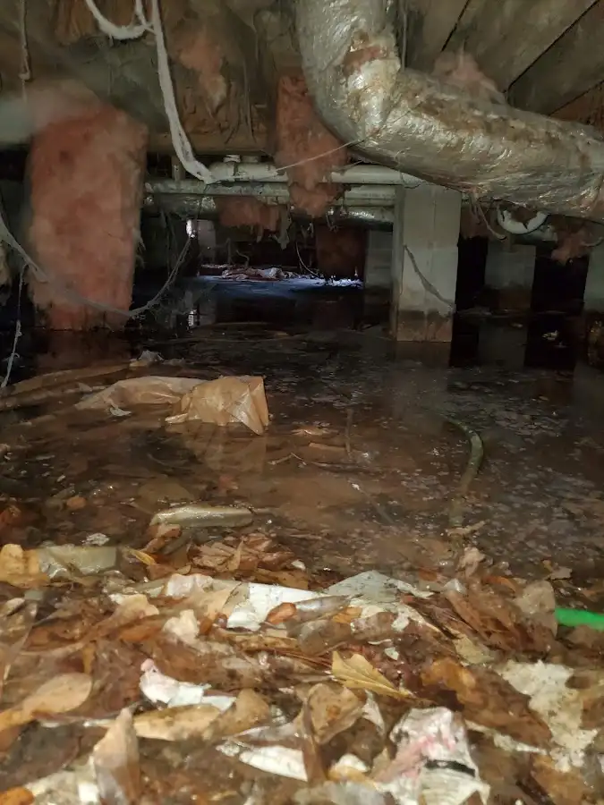 Crawl space flood assessment for Commercial Water Damage Restoration in West Norriton