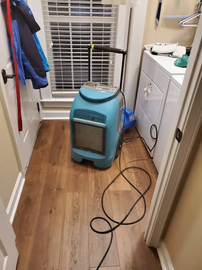 Commercial dehumidifier deployed for Flood Damage Cleanup in West Norriton