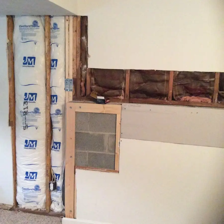 Wall insulation replacement during Contents Cleaning & Restoration in West Norriton
